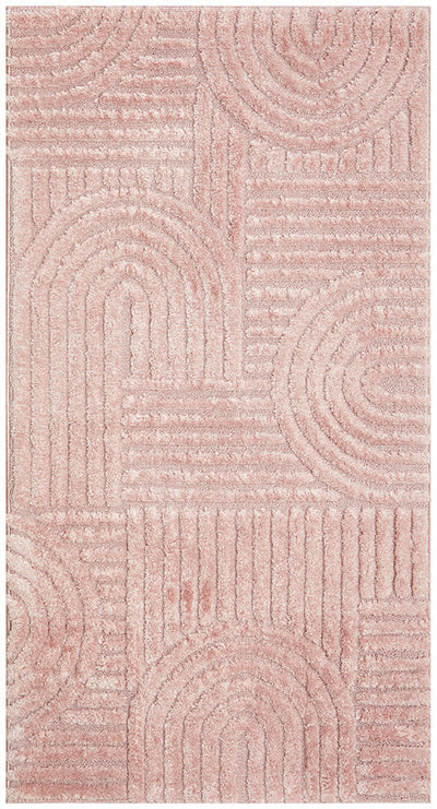 Serenade Jooji Curve Abstract Pink Rug