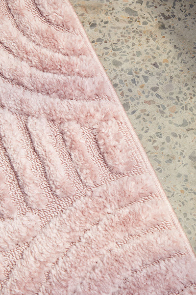 Serenade Jooji Curve Abstract Pink Rug