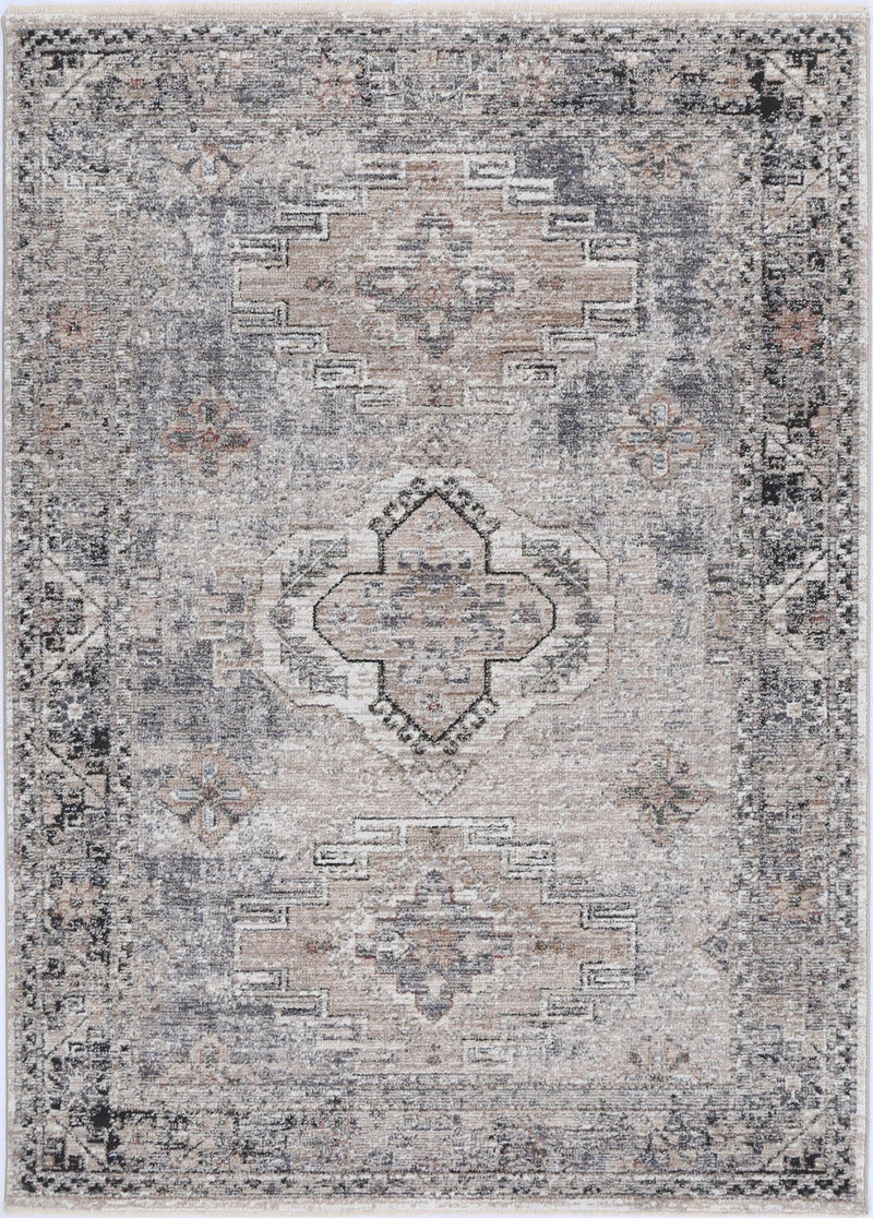 Mary Derbent Ash Traditional Soft Rug