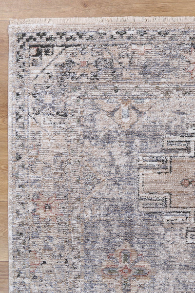 Mary Derbent Ash Traditional Soft Rug