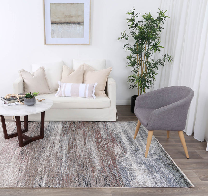 Mary Hormuz Multi Abstract Soft Rug