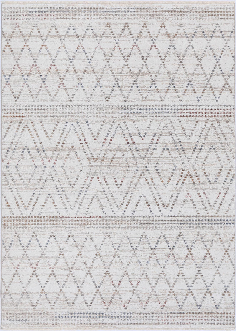 Mary Tabriz Beige Geometric Soft Rug