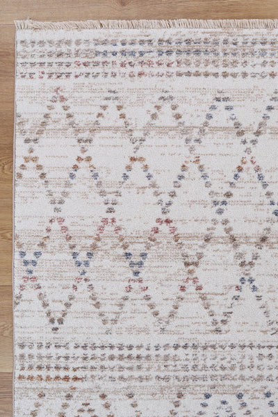 Mary Tabriz Beige Geometric Soft Rug