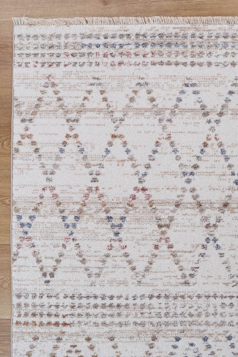 Mary Tabriz Beige Geometric Soft Rug