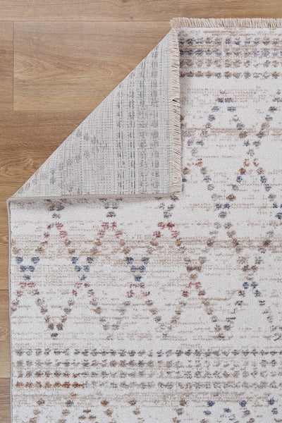 Mary Tabriz Beige Geometric Soft Rug