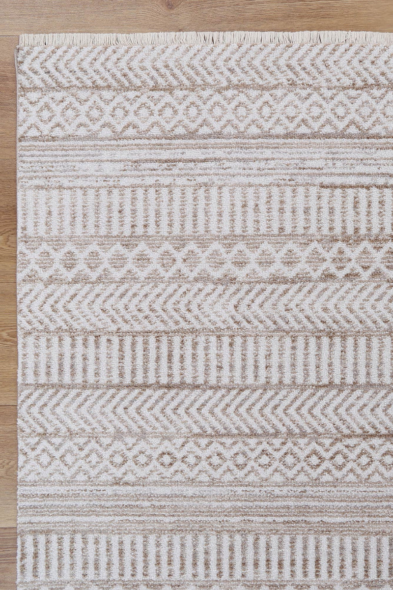 Mary Kerman Beige Tribal Soft Rug
