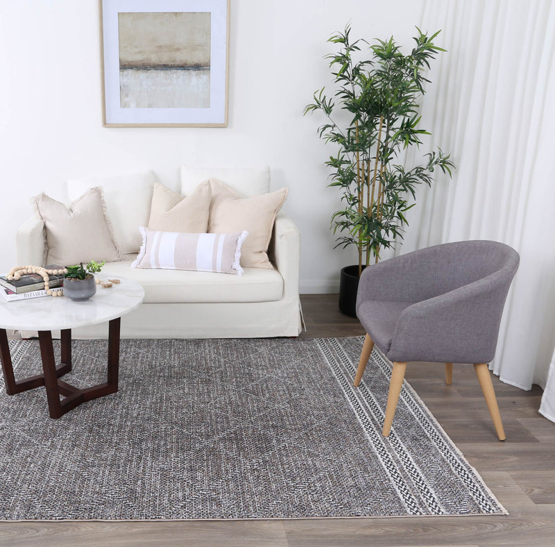 Mary Aleppo Charcoal Contemporary Soft Rug
