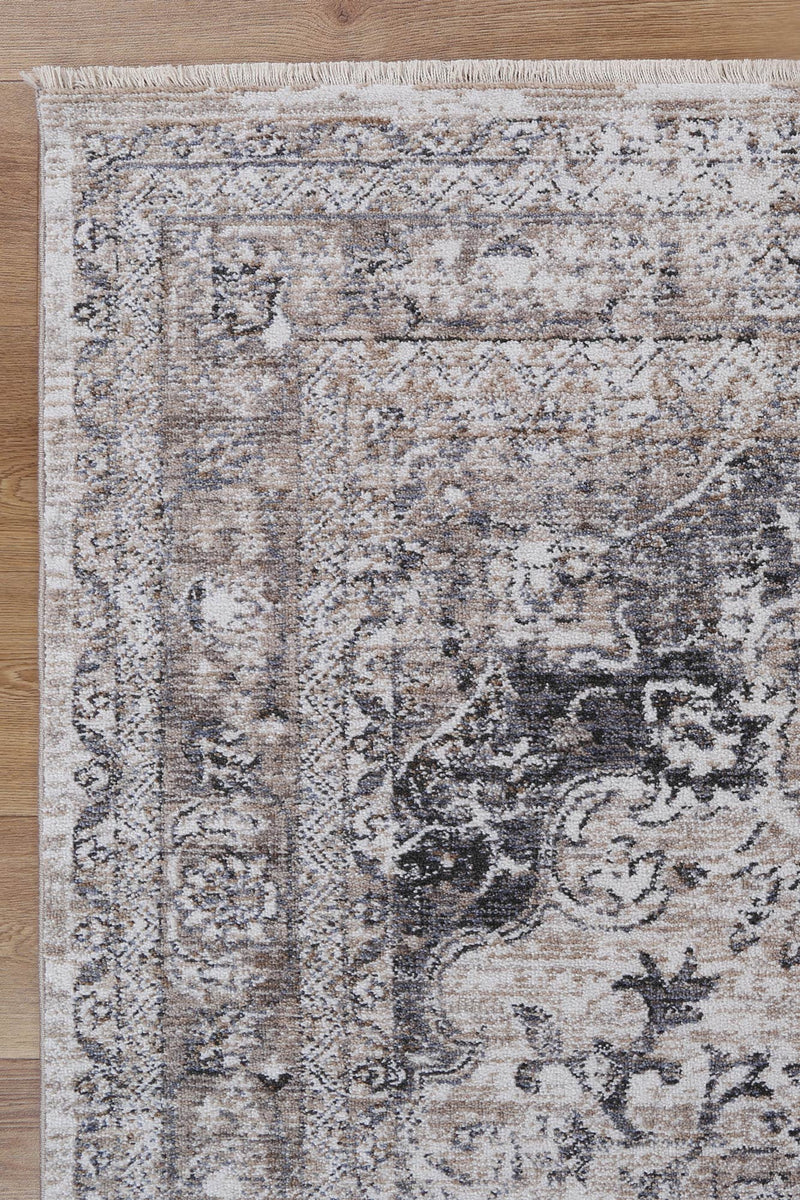 Mary Samarkad Ash Traditional Soft Rug