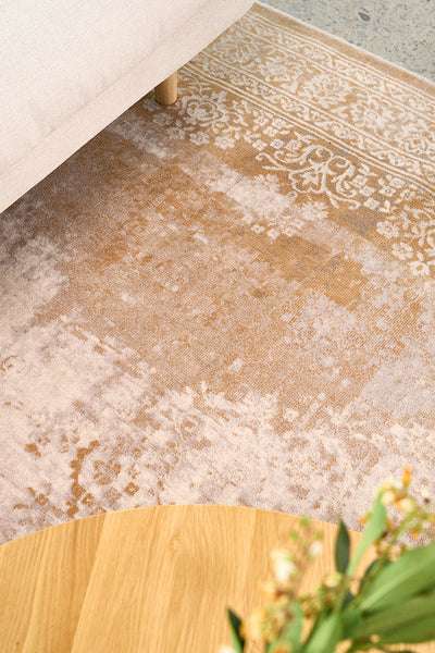 Melody Demi Beige Wool Rug