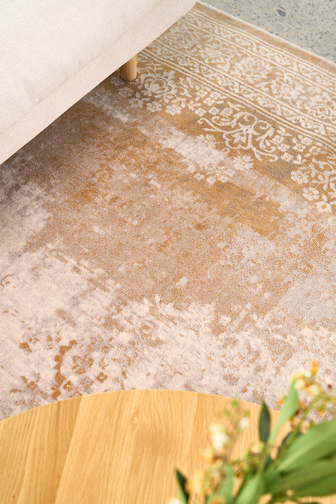 Melody Demi Beige Wool Rug