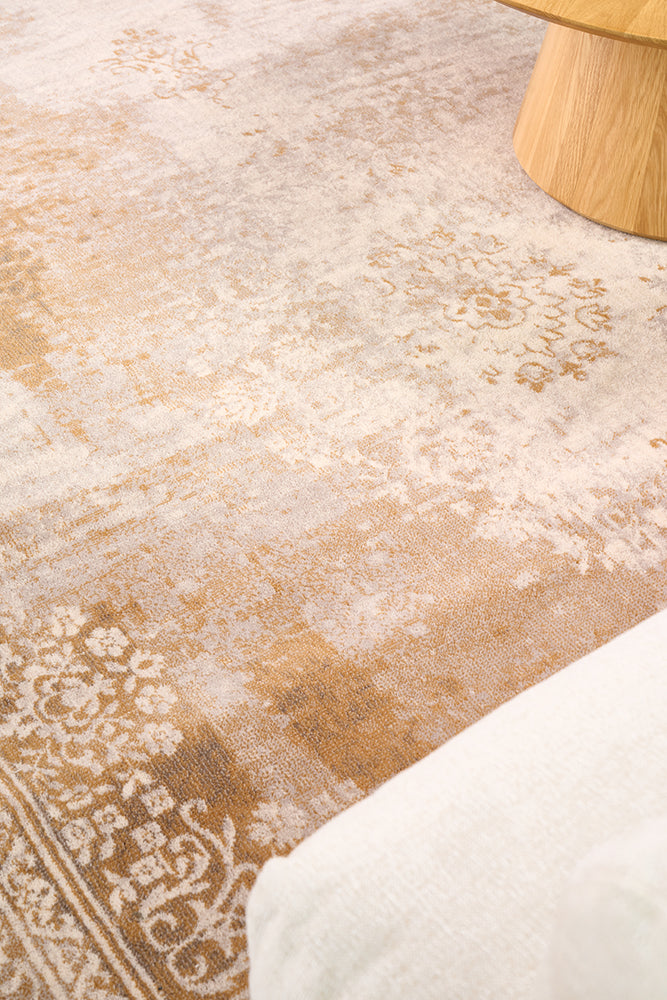 Melody Demi Beige Wool Rug