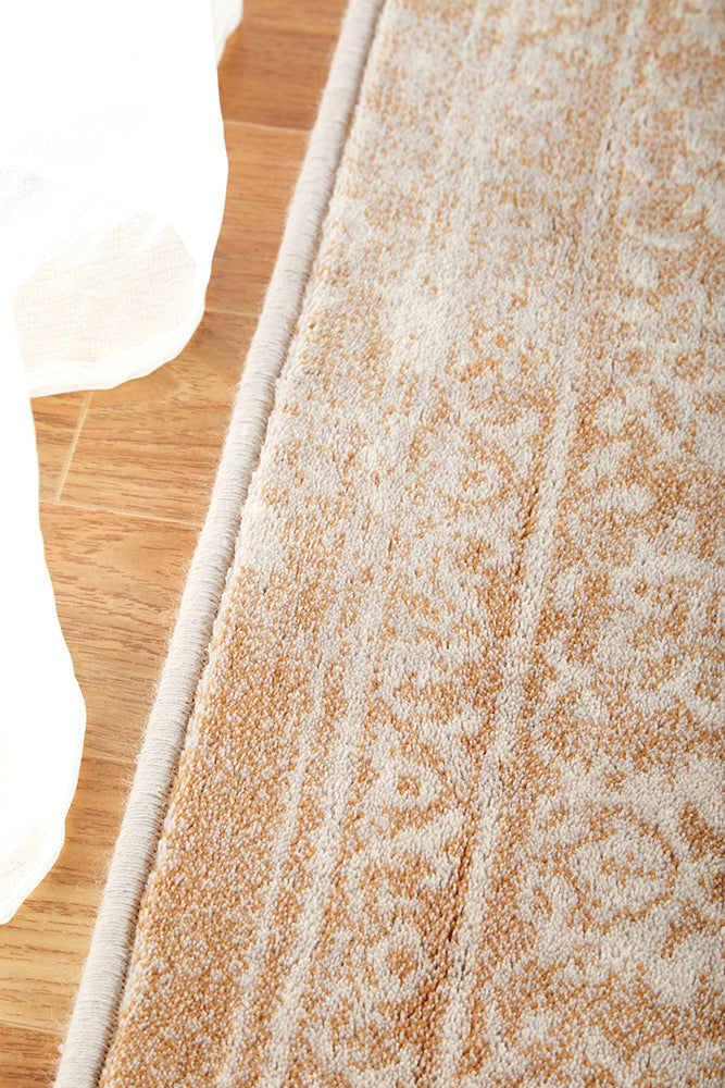 Melody Demi Beige Wool Rug