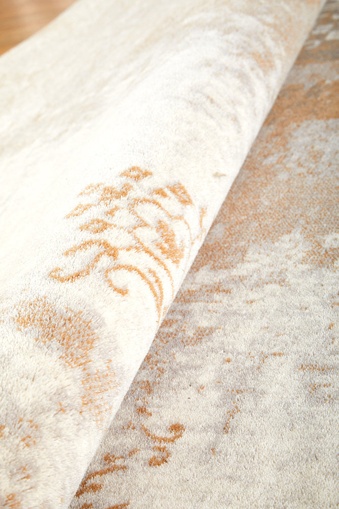 Melody Demi Beige Wool Rug