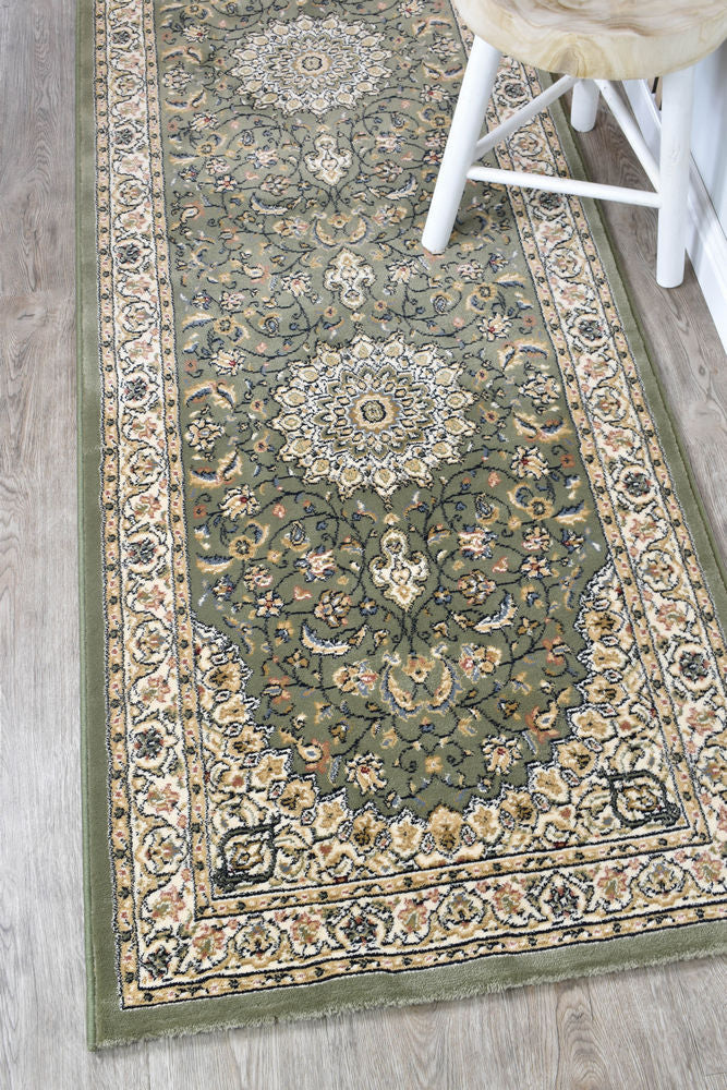 Royal Decora Green Nain Runner Rug