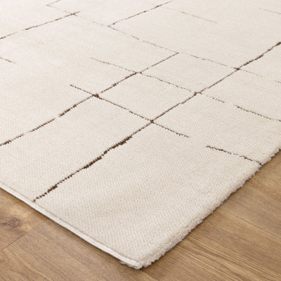 Coco Abstract Lines Brown Cream 10 Rug
