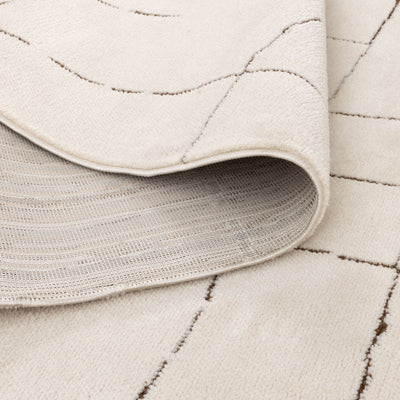 Coco Abstract Lines Brown Cream 10 Rug