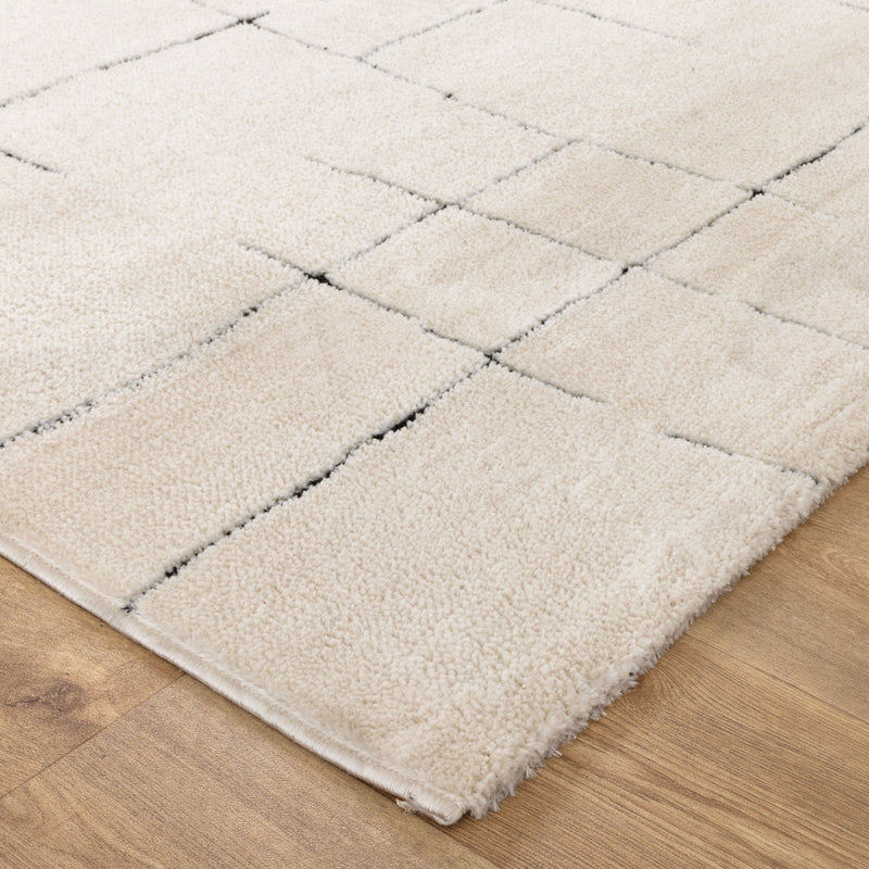 Coco Abstract Lines Black Cream 9 Rug