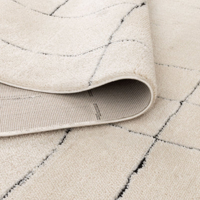 Coco Abstract Lines Black Cream 9 Rug