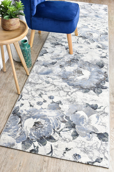 Florence Baker Mist Blue Runner Rug, Rugs Online Rugs Sydney Australia, www.rugsonlinerugs.com.au