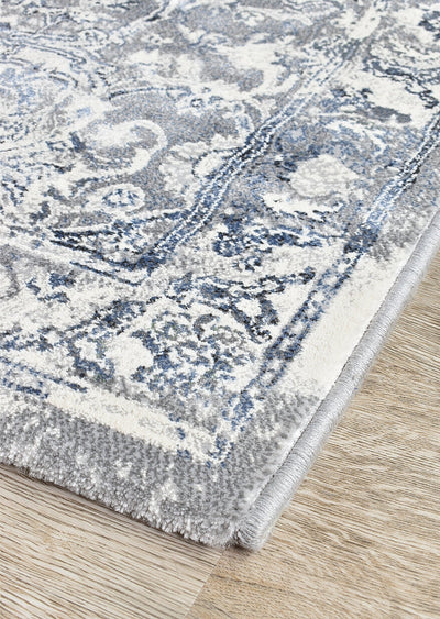 Florence Nain Trans Blue White Grey Rug