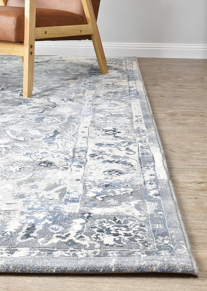 Florence Nain Trans Blue White Grey Rug