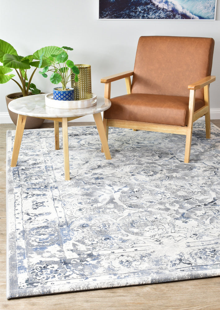 Florence Nain Trans Blue White Grey Rug, Rugs Online Rugs Sydney Australia, www.rugsonlinerugs.com.au