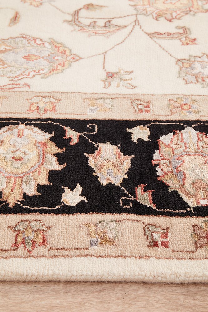 Tabriz Handmade Garden Design Wool With Silk Rug 241X168CM