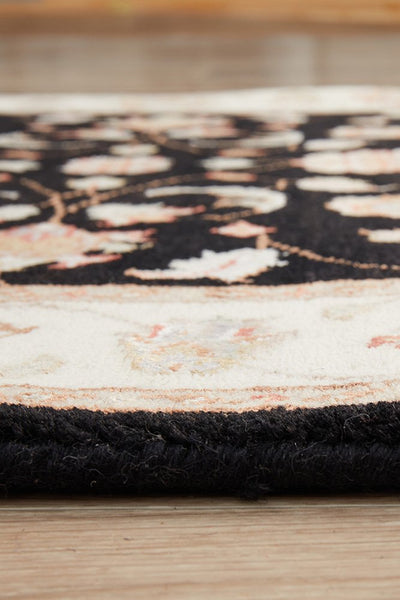 Tabriz Handmade Indo Garden Wool With Silk Runner Rug 492X83CM
