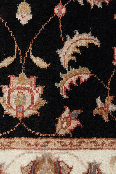 Tabriz Handmade Indo Garden Wool With Silk Runner Rug 492X83CM