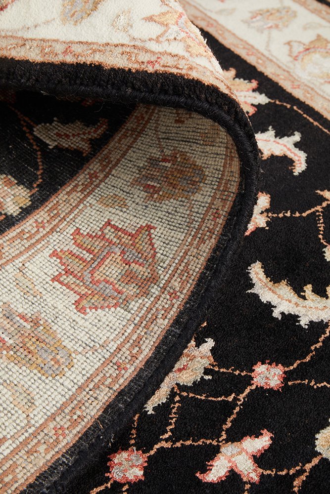 Tabriz Handmade Indo Garden Wool With Silk Runner Rug 492X83CM