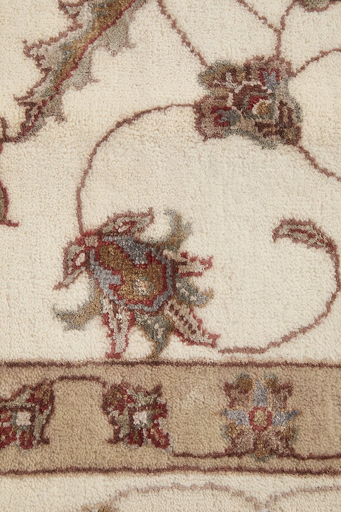 Tabriz Handmade Garden Design Wool With Silk Rug 295X195CM
