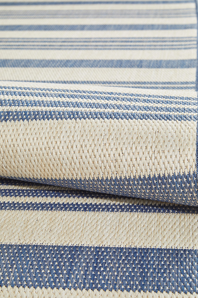 Florida Outdoor Indoor Alvi Blue Runner Rug