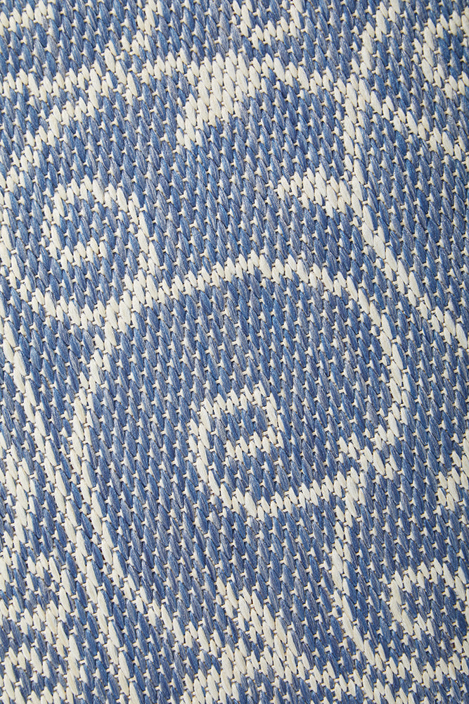 Florida Outdoor Indoor Romy Blue Runner Rug