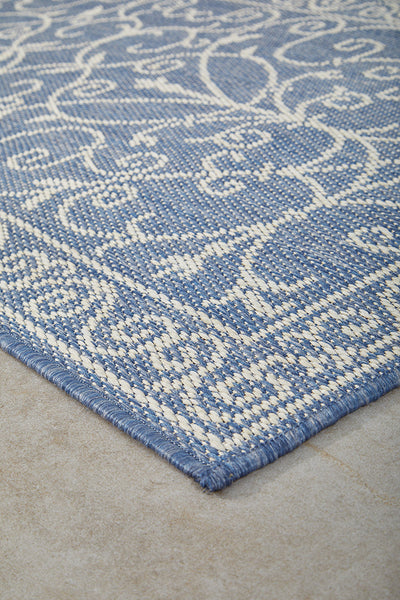 Florida Outdoor Indoor Romy Blue Runner Rug
