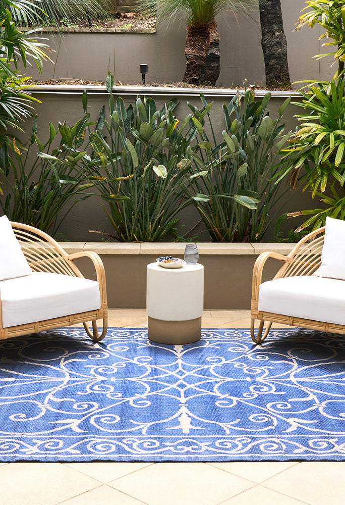 Florida Outdoor Indoor Romy Blue Rug