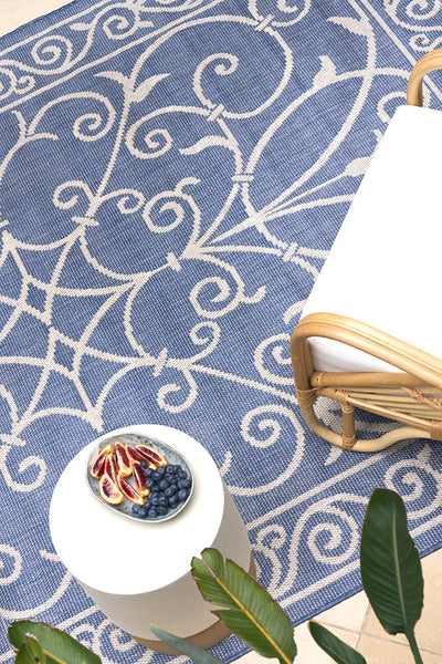 Florida Outdoor Indoor Romy Blue Rug