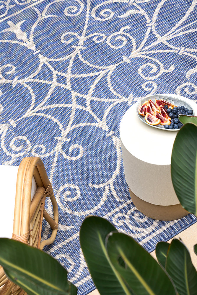 Florida Outdoor Indoor Romy Blue Rug