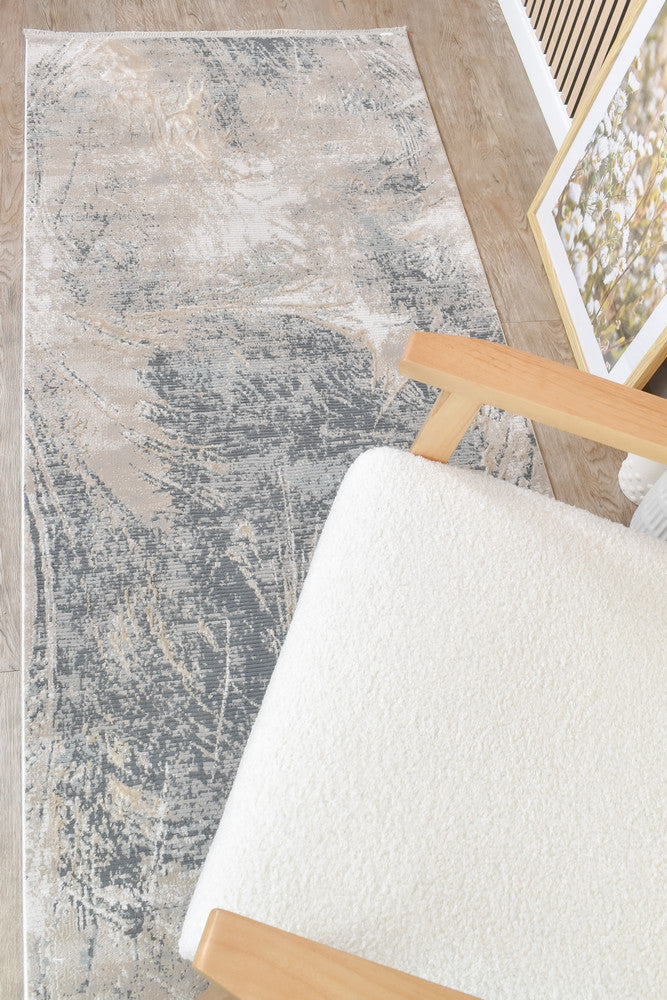 Rocco Bardia Beige Runner Rug