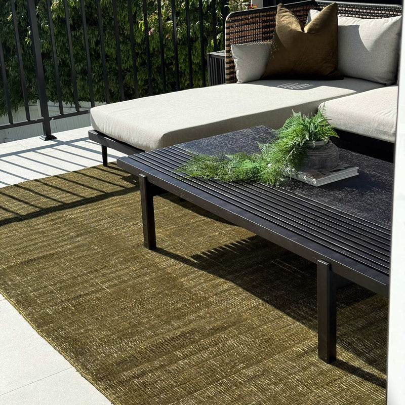 Hayat Loom Olive Green Indoor Outdoor Rug
