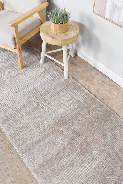 Taylor Taupe Modern Runner Rug