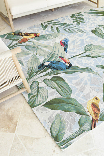 Yard Outdoor Indoor Birds Designer Rug