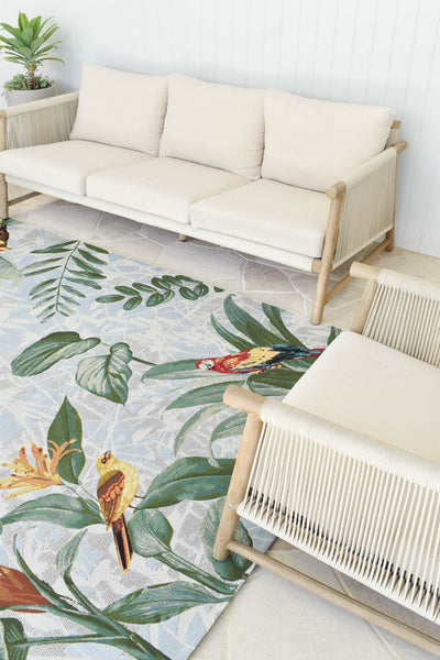 Yard Outdoor Indoor Birds Designer Rug