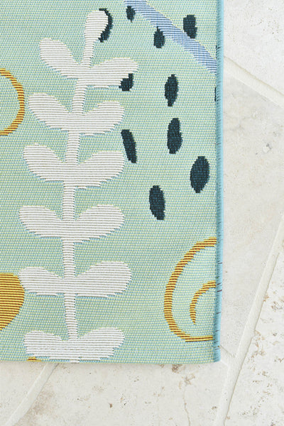 Yard Outdoor Indoor Deep Blue Designer Rug