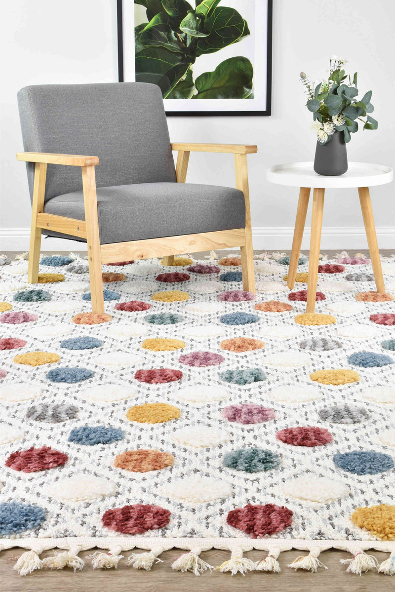 Kaleidoscopic Polka Dots Rug