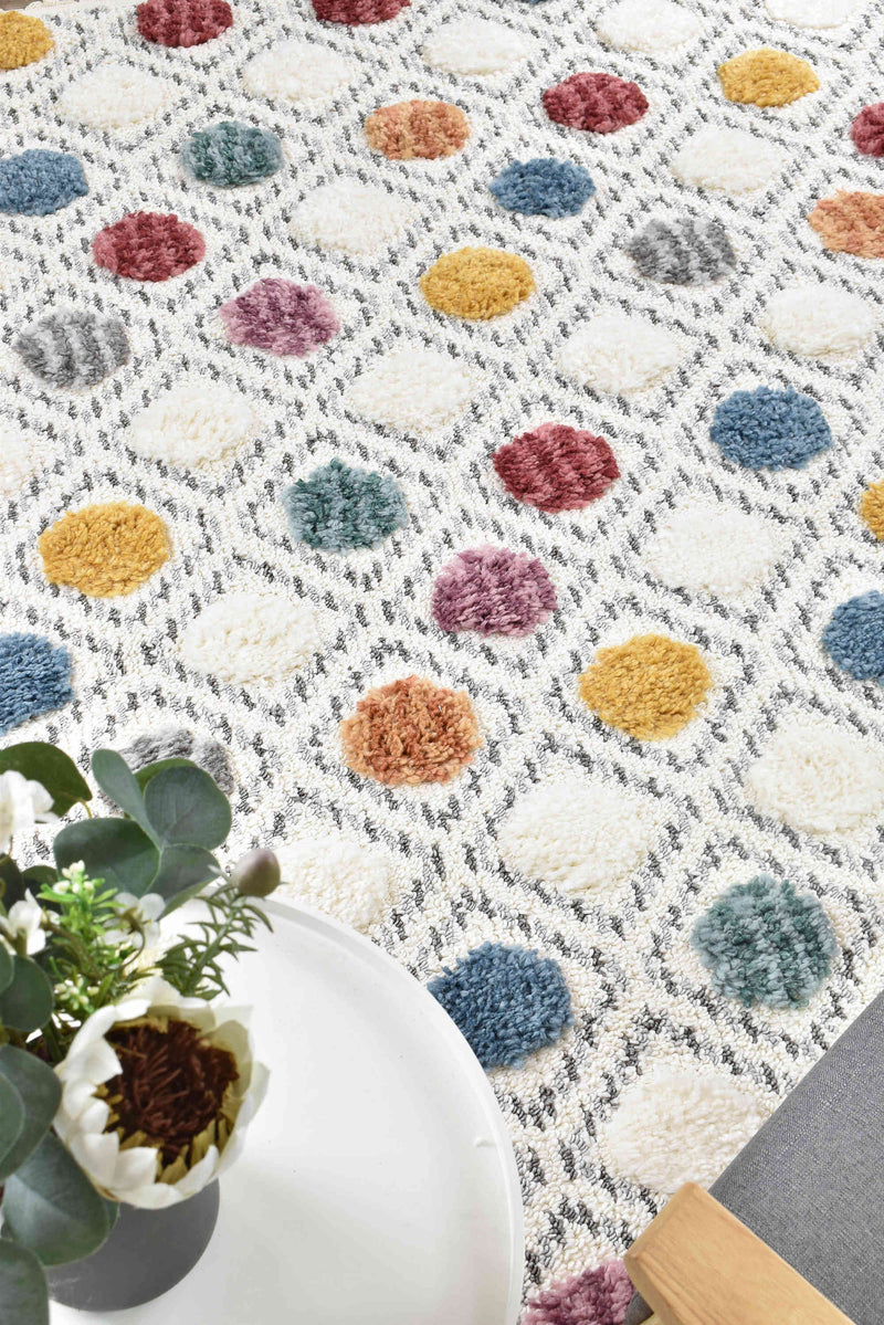 Kaleidoscopic Polka Dots Rug