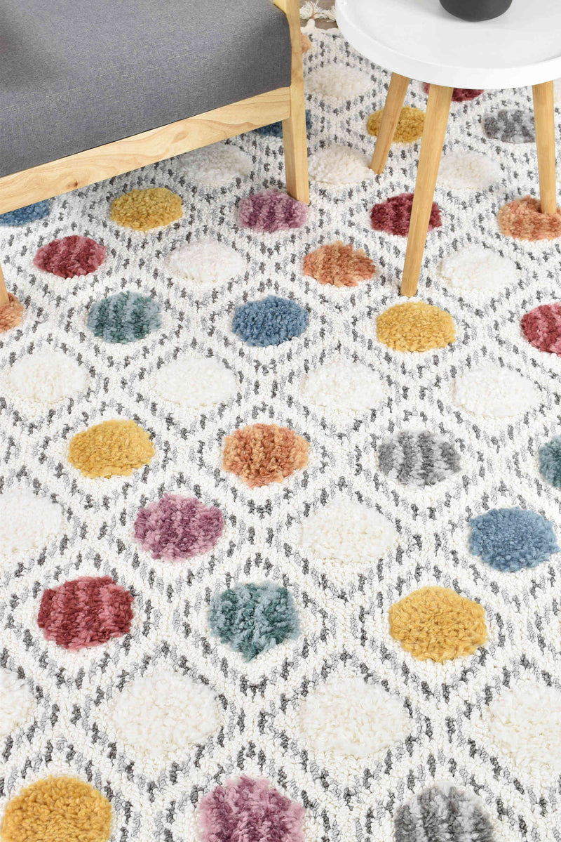 Kaleidoscopic Polka Dots Rug