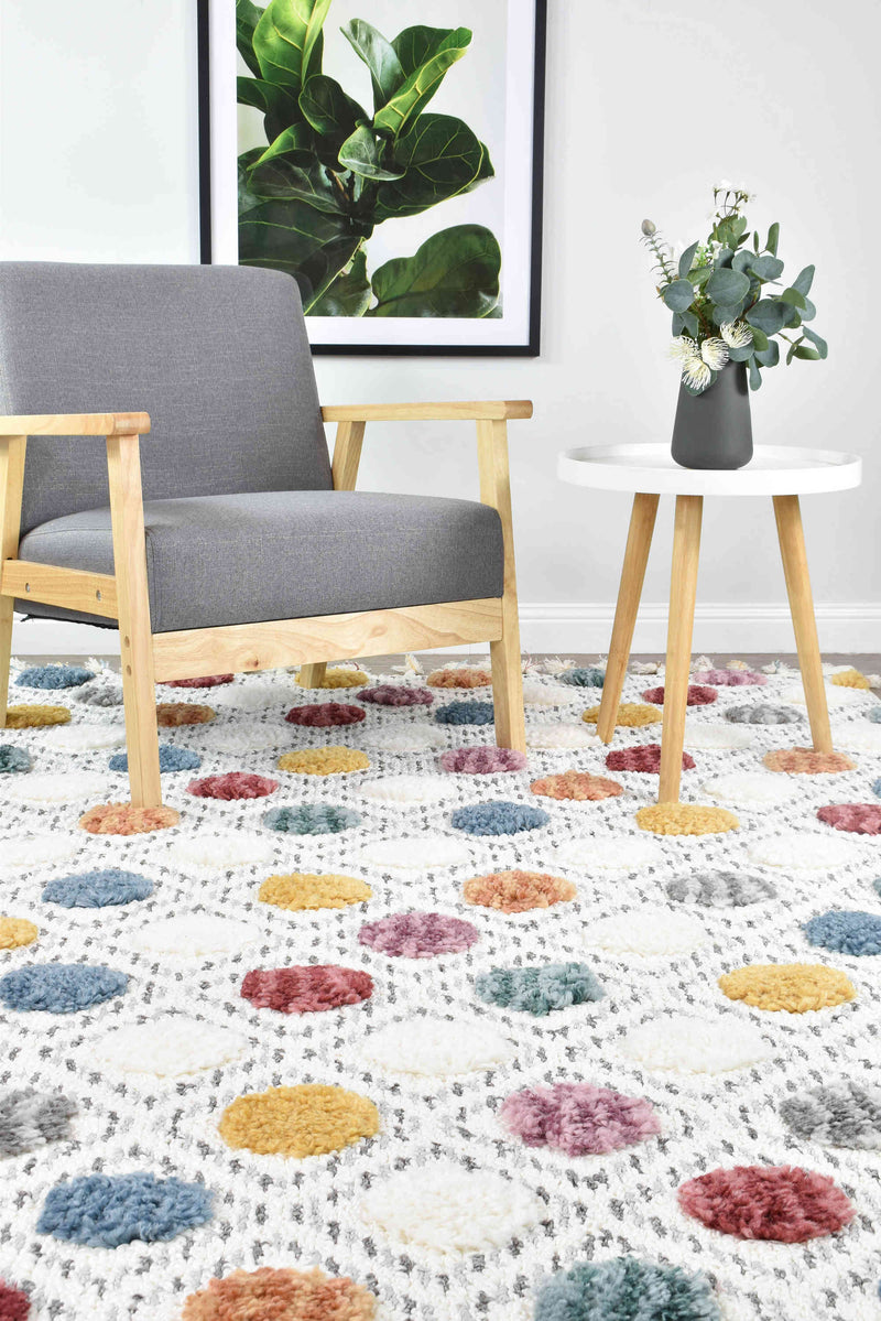 Kaleidoscopic Polka Dots Rug