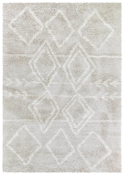 Noor Nile Shaggy Cream Beige Rug