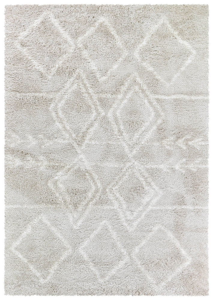 Noor Nile Shaggy Cream Beige Rug