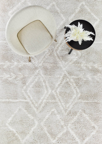 Noor Nile Shaggy Cream Beige Rug